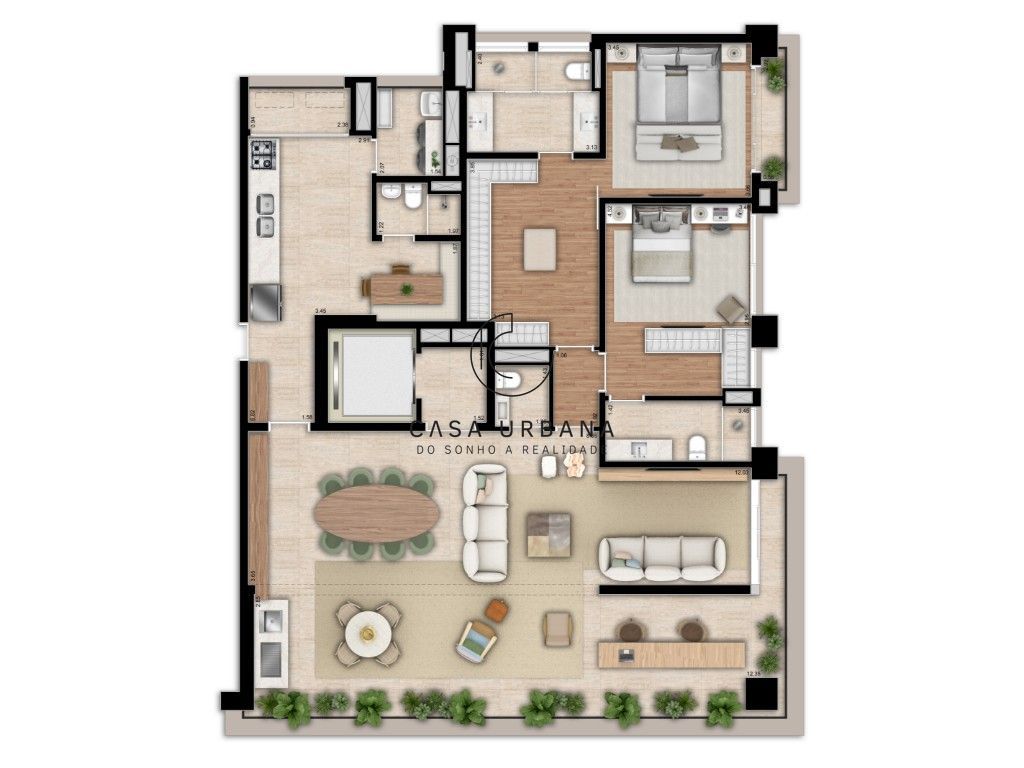 Apartamento à venda com 3 quartos, 195m² - Foto 6