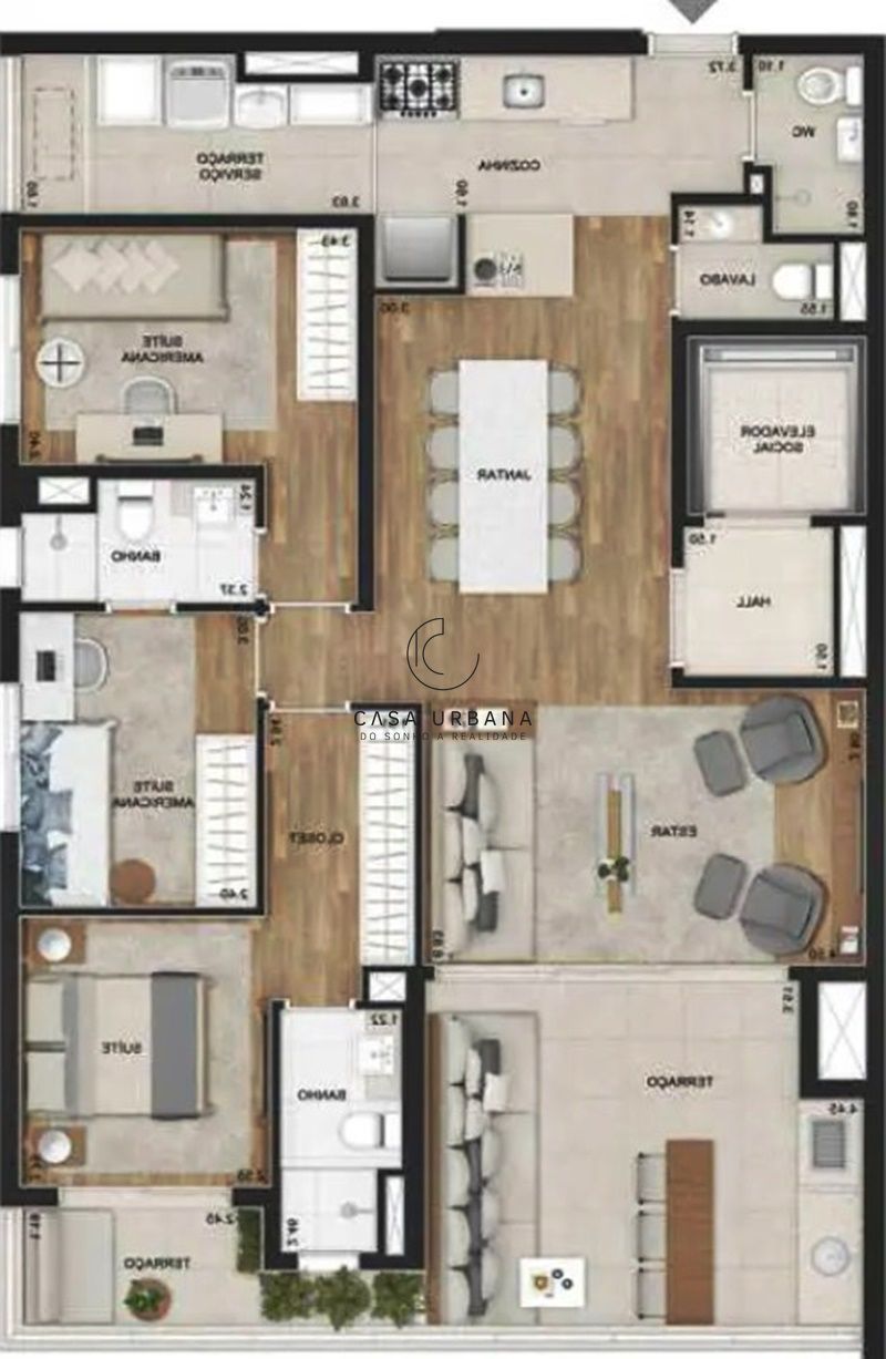 Apartamento à venda com 3 quartos, 115m² - Foto 19