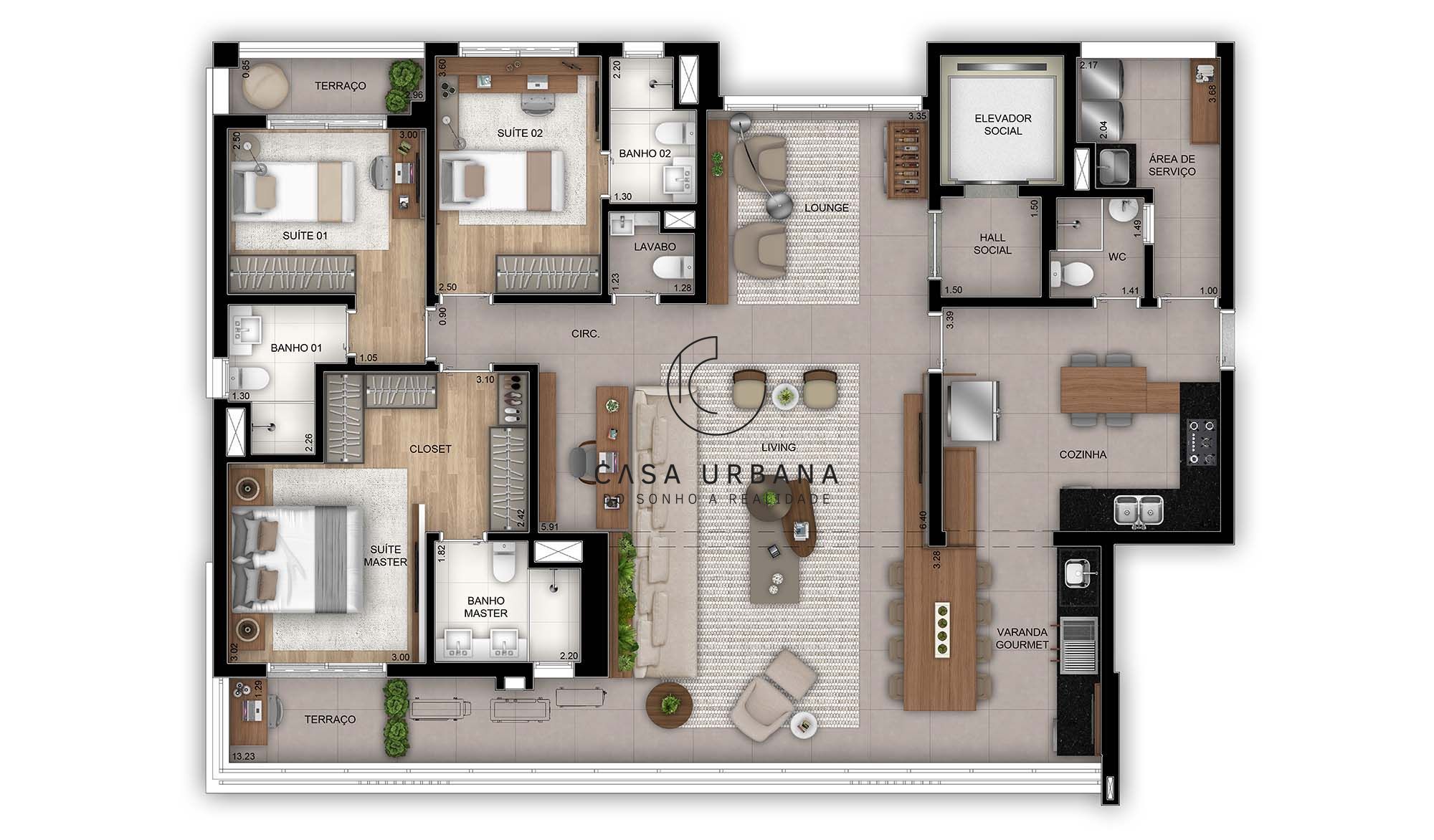 Apartamento à venda com 3 quartos, 160m² - Foto 15