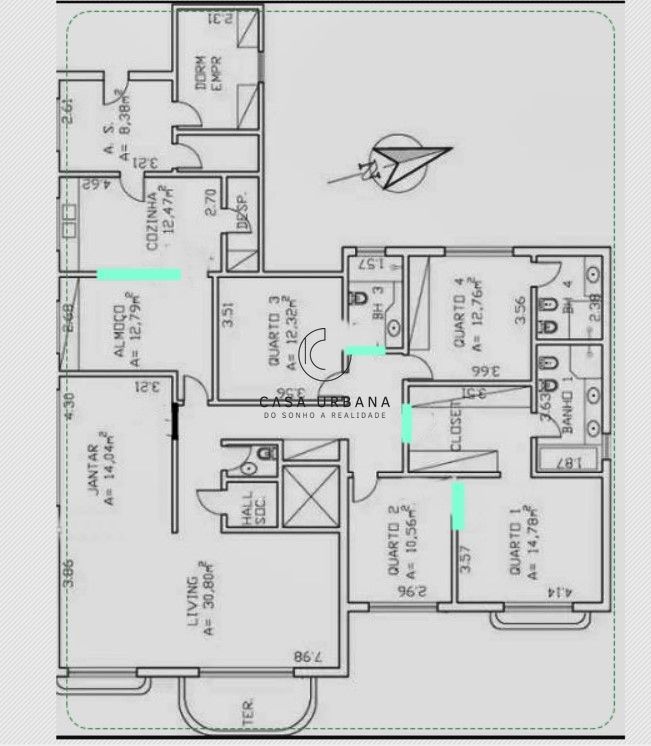 Apartamento à venda com 4 quartos, 220m² - Foto 36