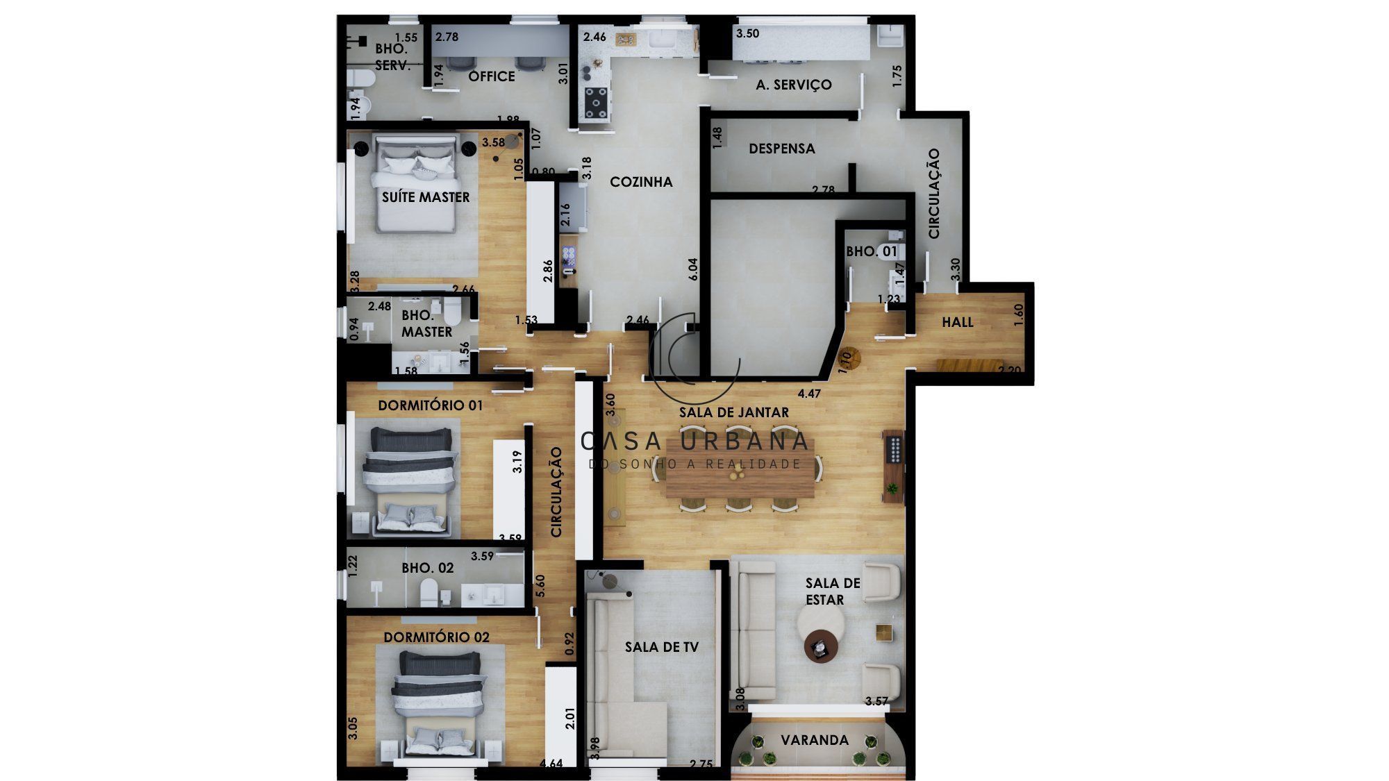 Apartamento, 3 quartos, 156 m² - Foto 1