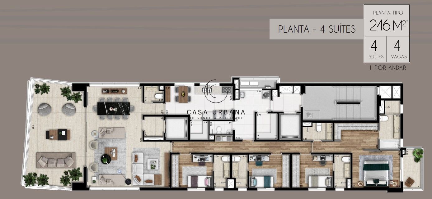 Apartamento à venda com 4 quartos, 246m² - Foto 13