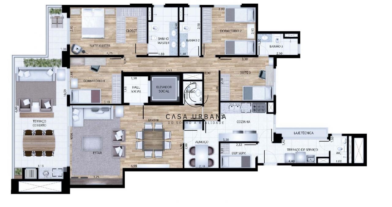 Apartamento à venda com 3 quartos, 174m² - Foto 24