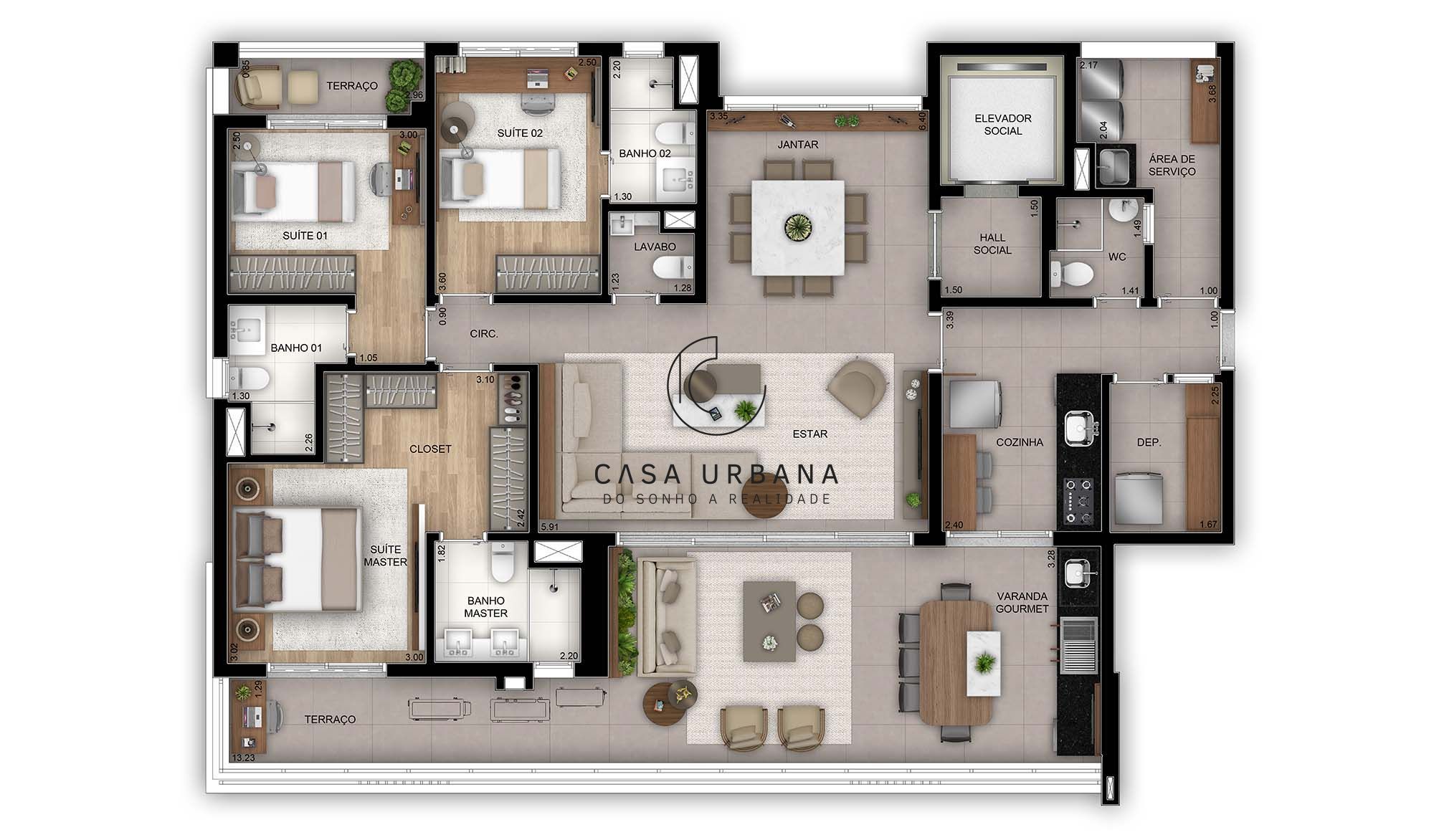 Apartamento à venda com 3 quartos, 160m² - Foto 14