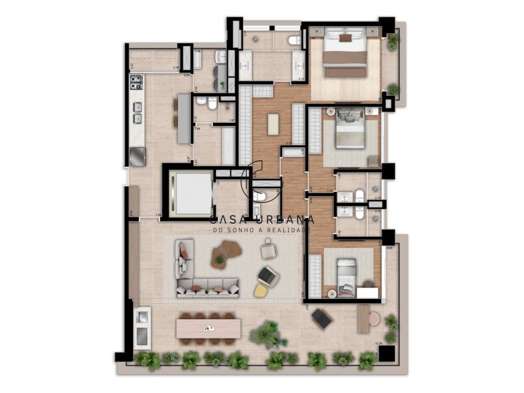 Apartamento à venda com 3 quartos, 195m² - Foto 7