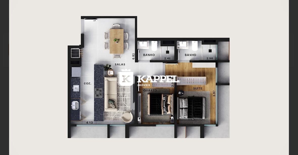 Apartamento 2 dormitórios no São Cristóvão, Lajeado