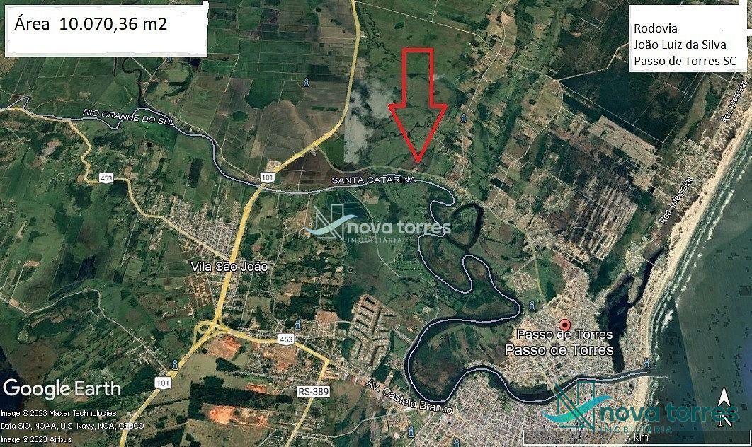 Área industrial com pavilhão no em Passo de Torres - SC