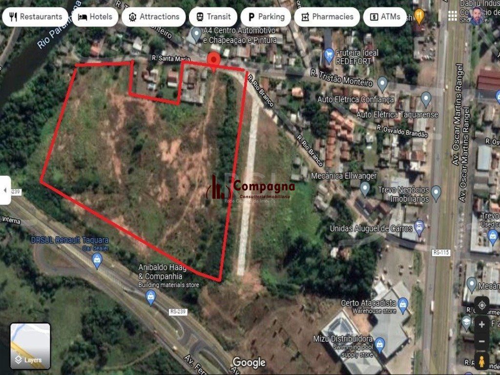Terreno para Venda - 66600m², 0 dormitórios, Santa Maria