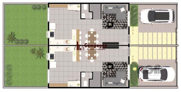 Casa em Porto Alegre, no bairro Campo Novo, com 3 dormitório(s), e 3 banheiros, à venda. — foto 2