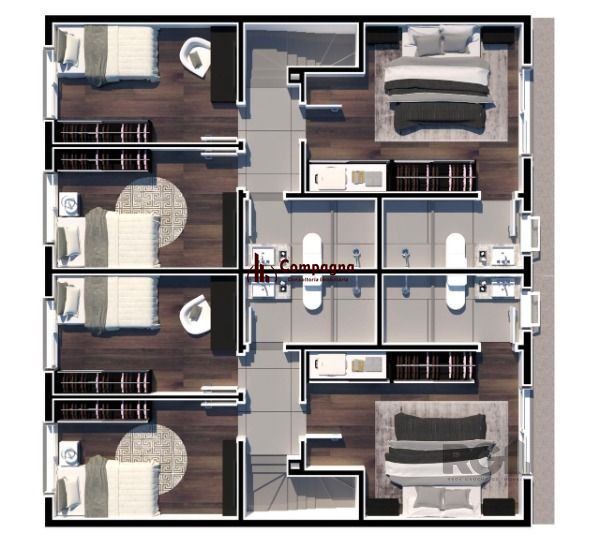 Casa em Porto Alegre, no bairro Campo Novo, com 3 dormitório(s), e 3 banheiros, à venda. — foto 3