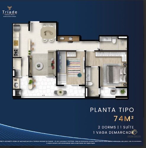 Apartamento à venda com 2 quartos, 69m² - Foto 9