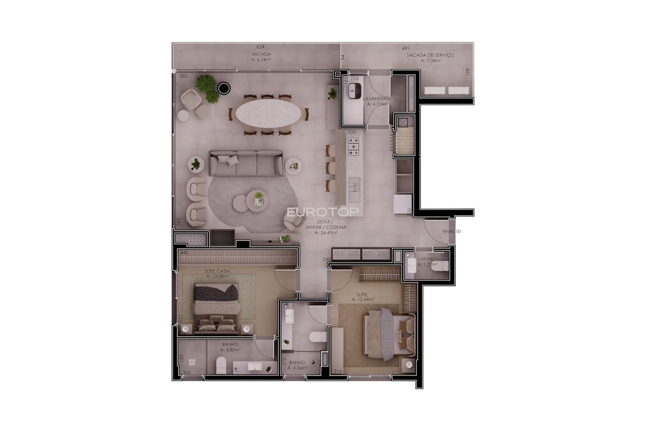 Apartamento à venda com 2 quartos, 123m² - Foto 18