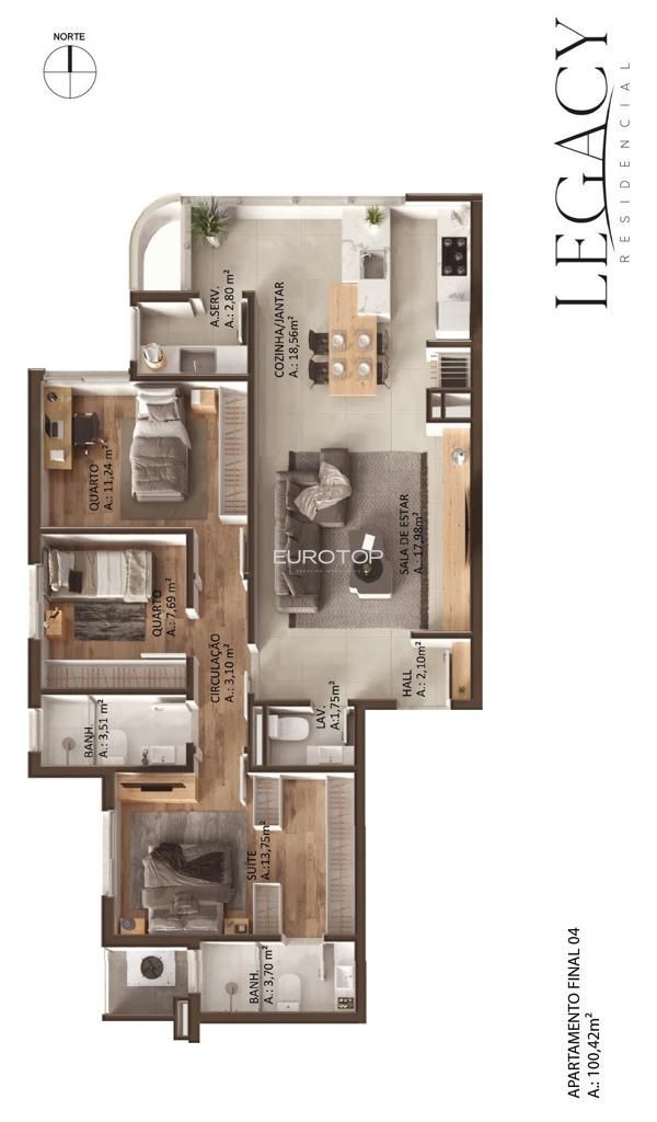 Apartamento à venda com 3 quartos, 113m² - Foto 13