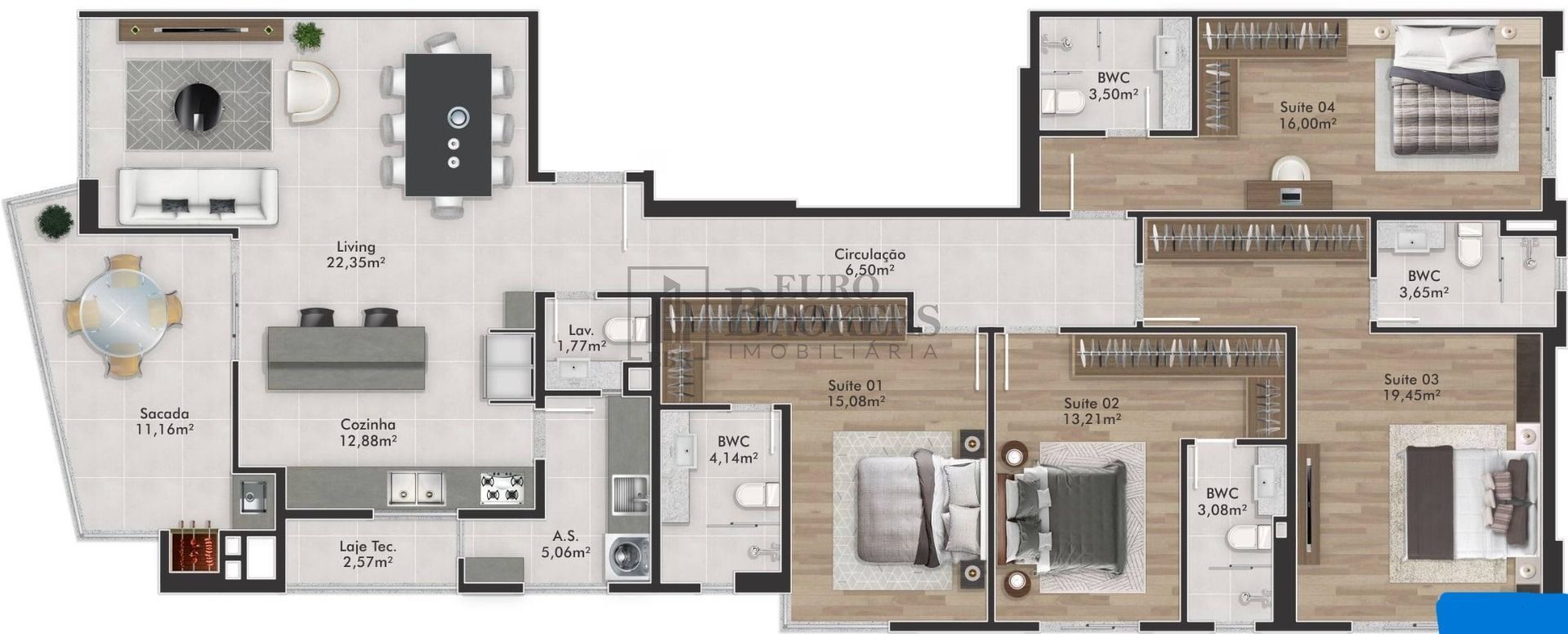 Apartamento à venda com 4 quartos, 163m² - Foto 13