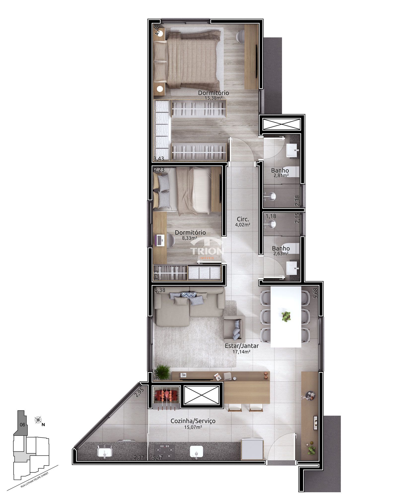 Apartamento, 2 quartos, 79 m² - Foto 2