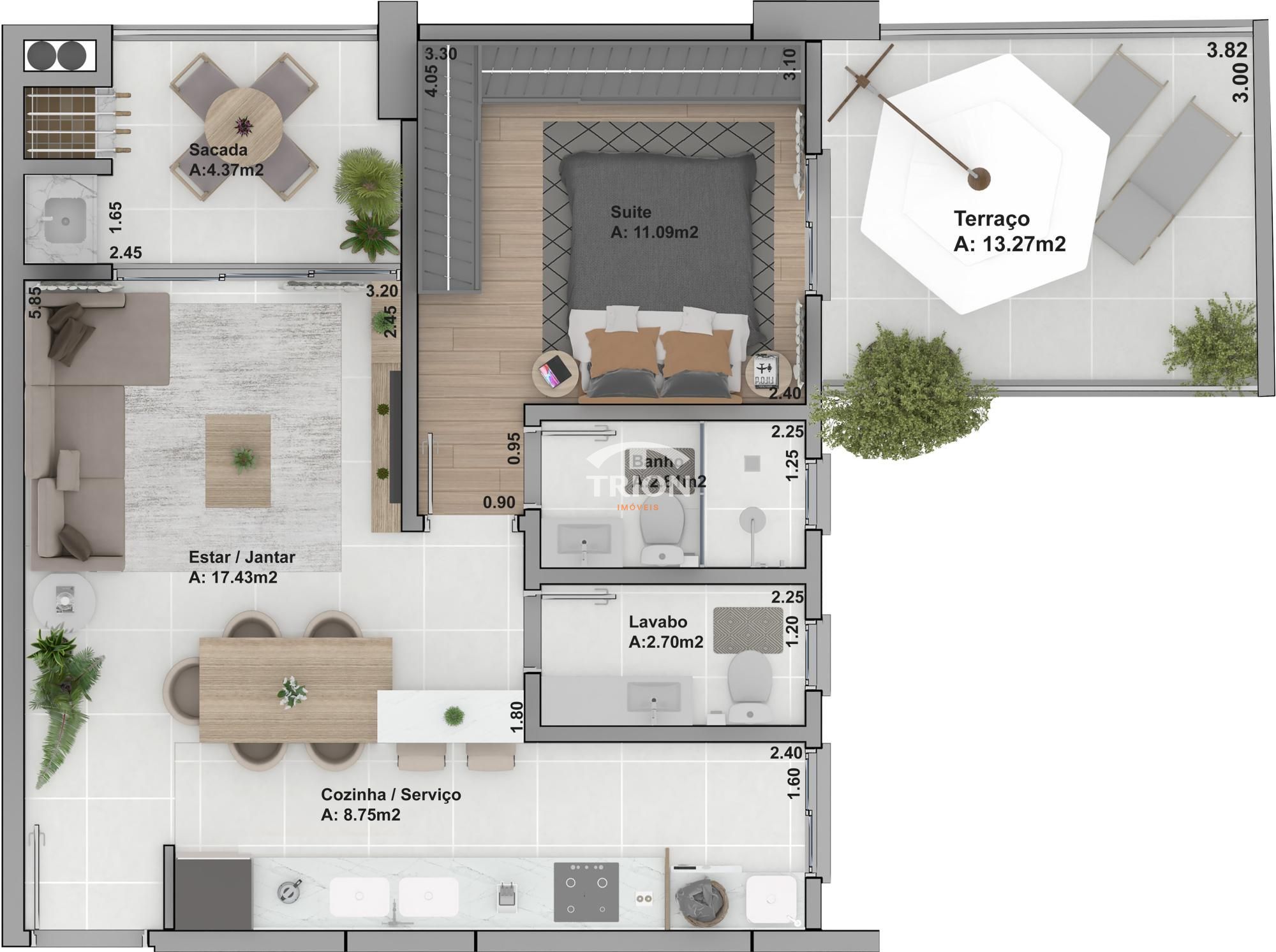 Apartamento, 1 quarto, 60 m² - Foto 4