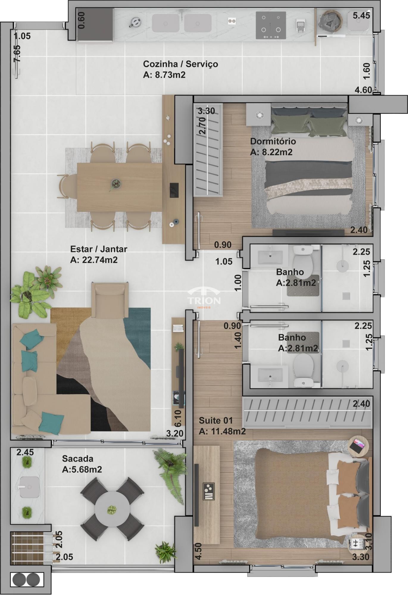 Apartamento, 2 quartos, 72 m² - Foto 4