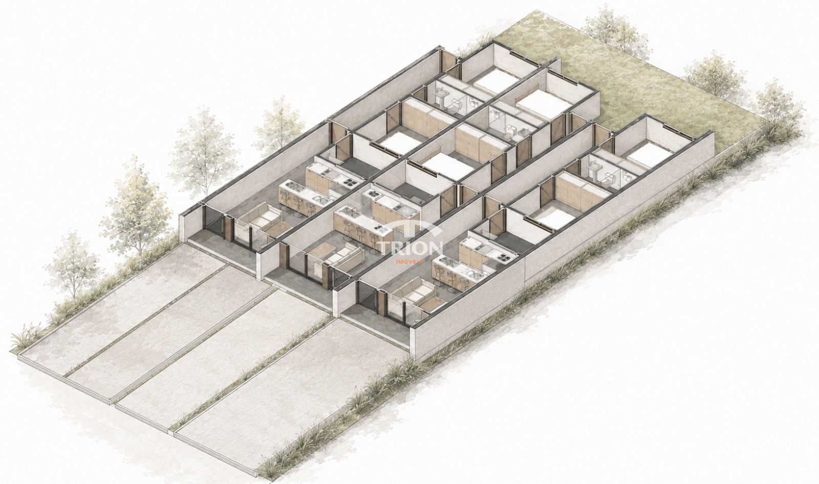 Casa, 2 quartos, 57 m² - Foto 2