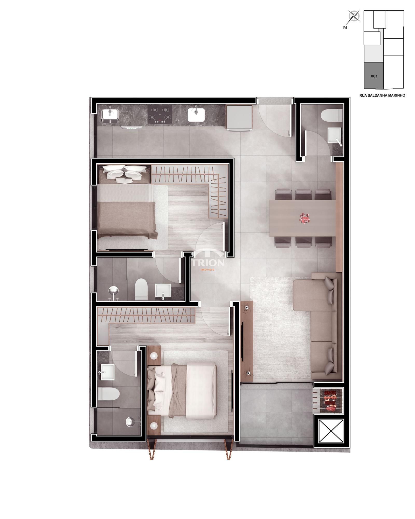 Apartamento, 2 quartos, 66 m² - Foto 3