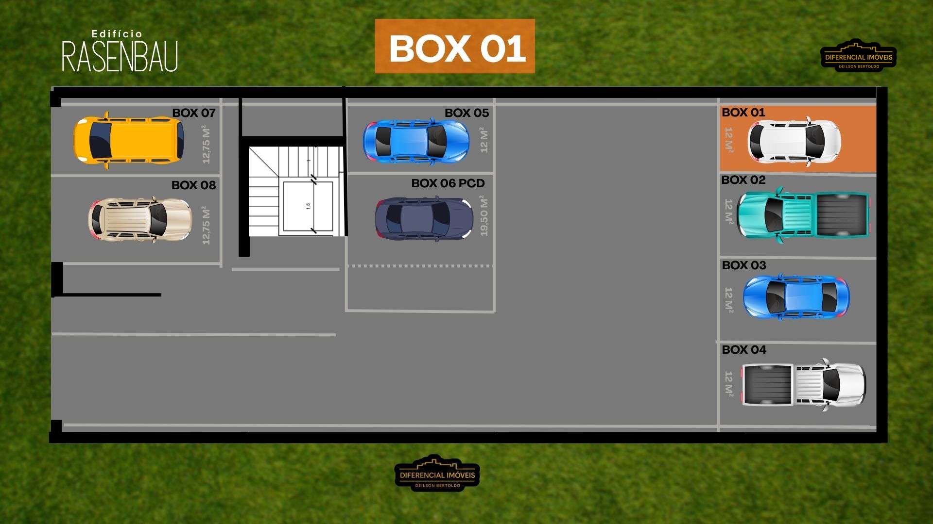 Box-Garagem, 16 m² - Foto 1