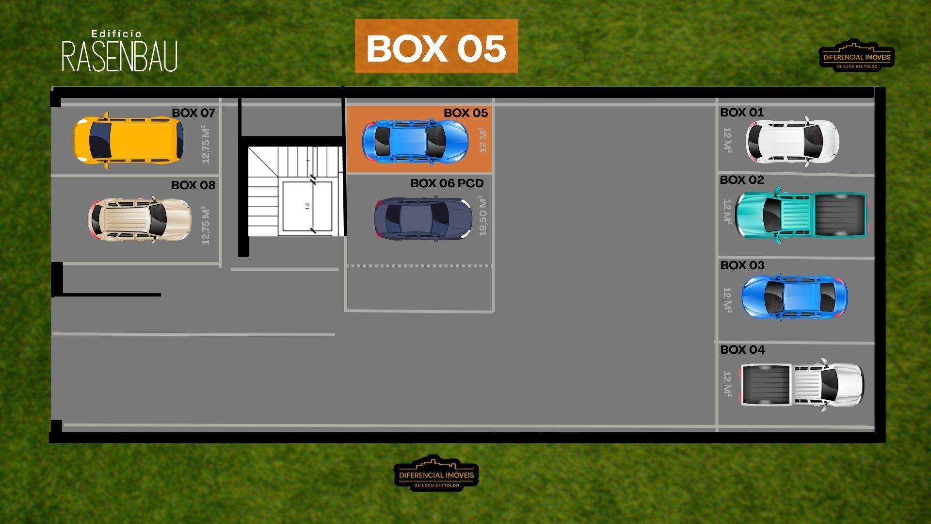 Box-Garagem, 16 m² - Foto 1
