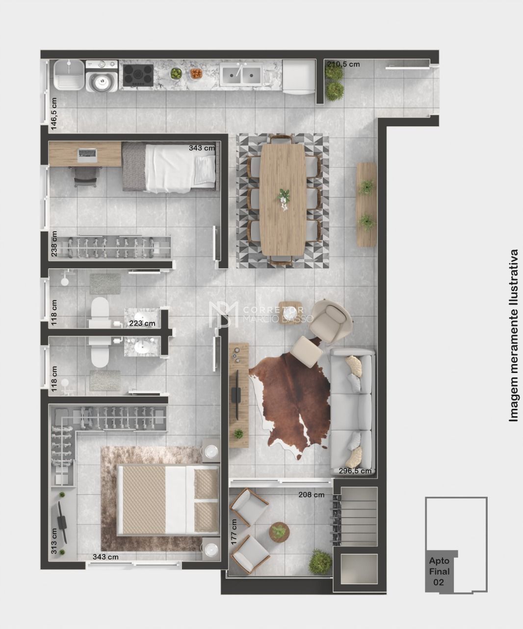 Apartamento à venda com 2 quartos, 72m² - Foto 4