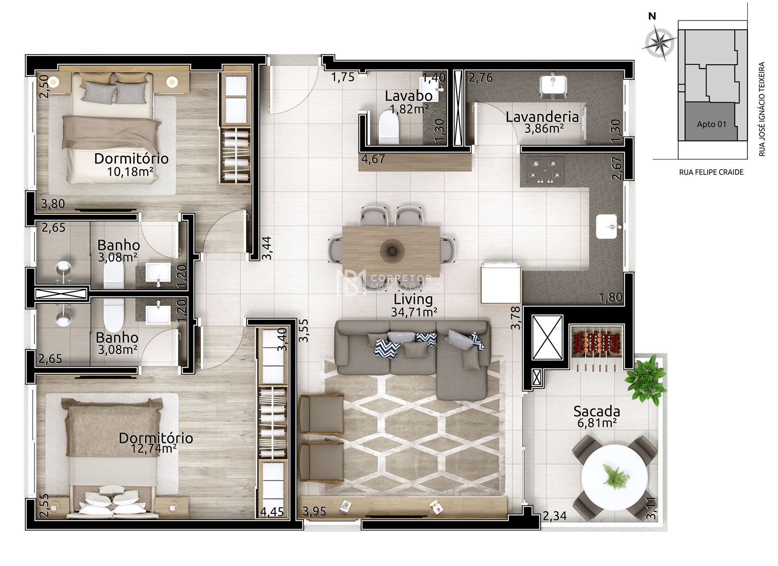 Apartamento, 2 quartos, 90 m² - Foto 10