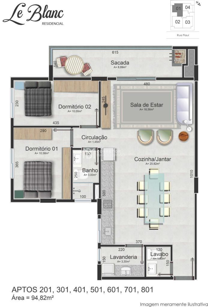 Apartamento à venda com 2 quartos, 94m² - Foto 7