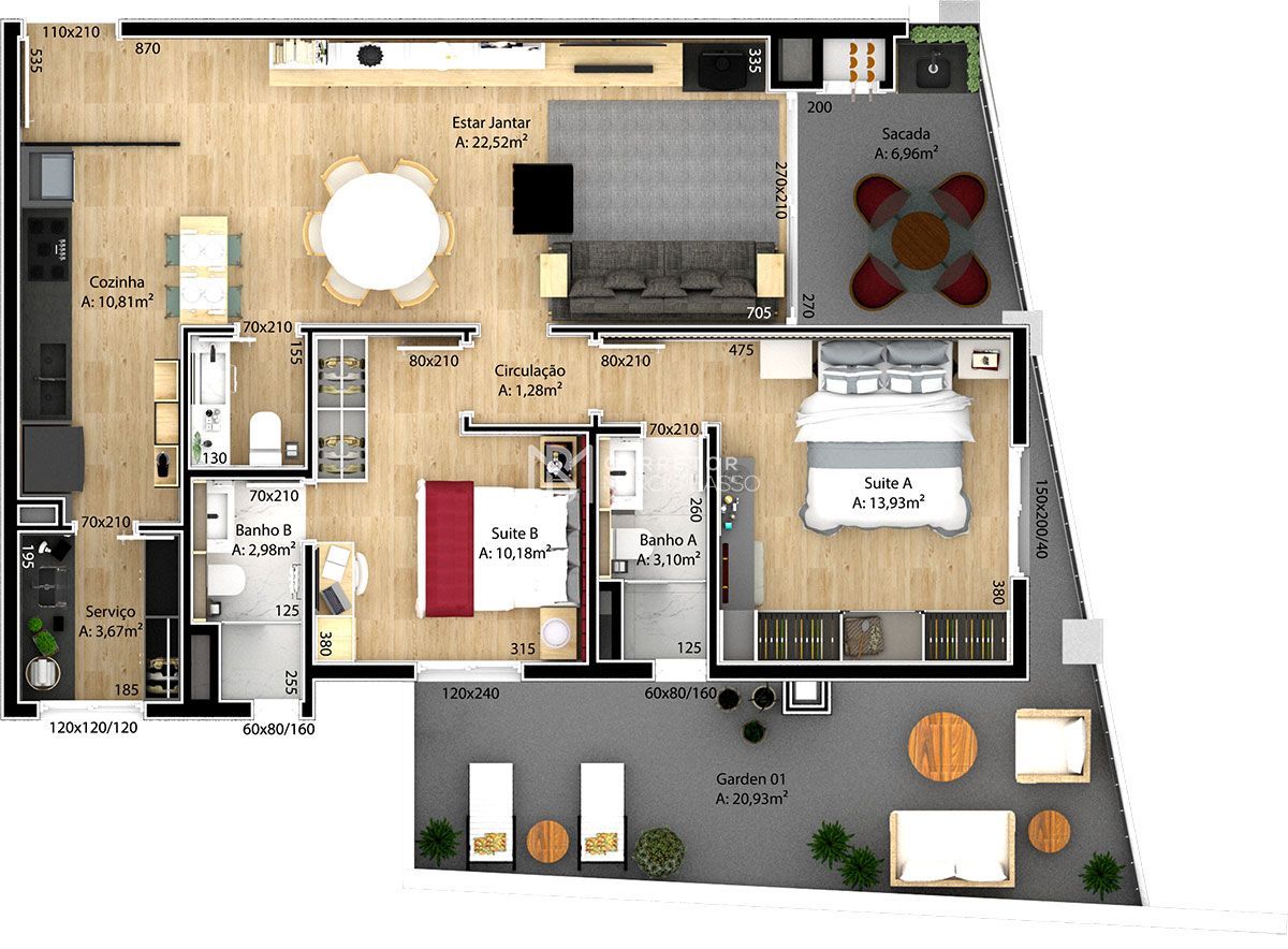 Apartamento à venda com 2 quartos, 116m² - Foto 7