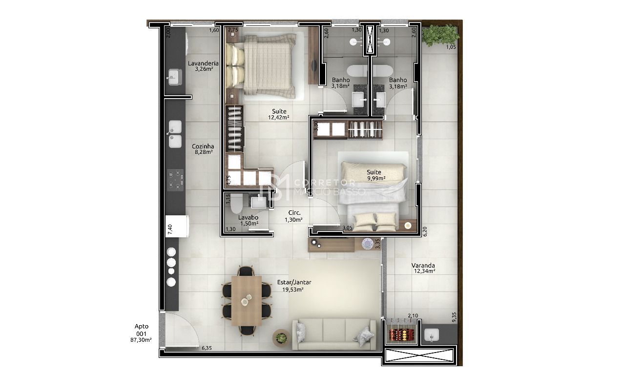 Apartamento à venda com 2 quartos, 120m² - Foto 16