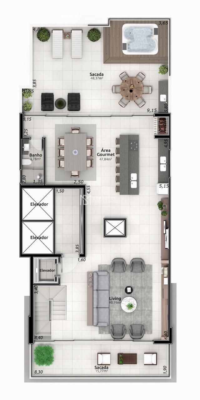 Cobertura à venda com 3 quartos, 351m² - Foto 9