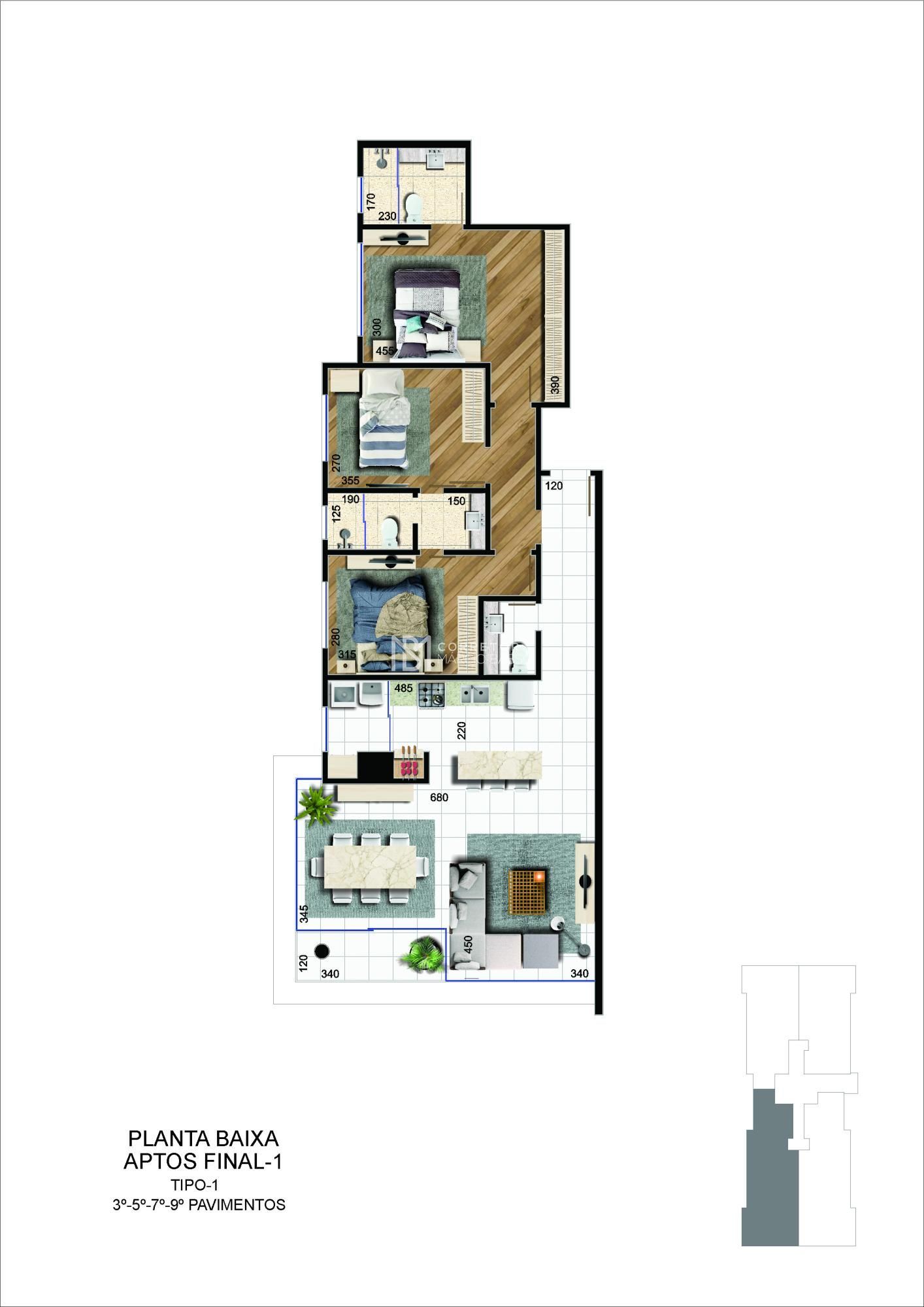 Apartamento à venda com 3 quartos, 109m² - Foto 14