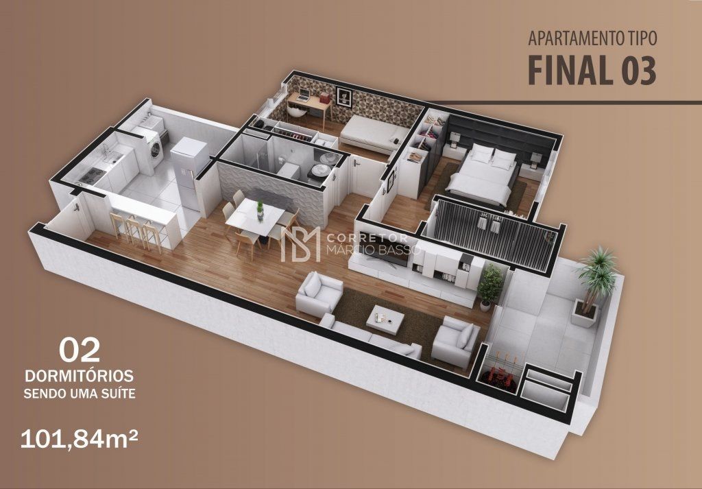 Apartamento à venda com 2 quartos, 84m² - Foto 3