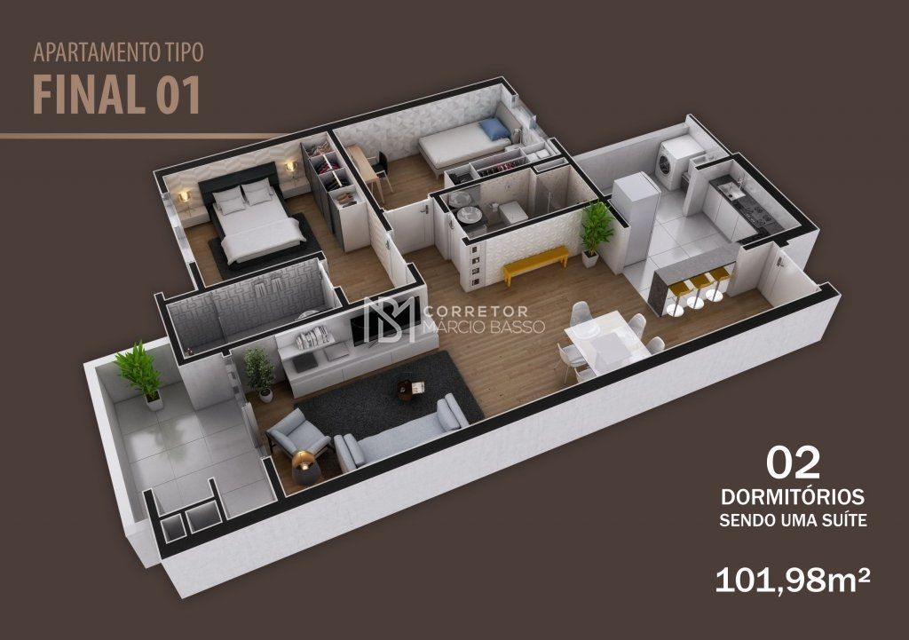 Apartamento, 2 quartos, 84 m² - Foto 3