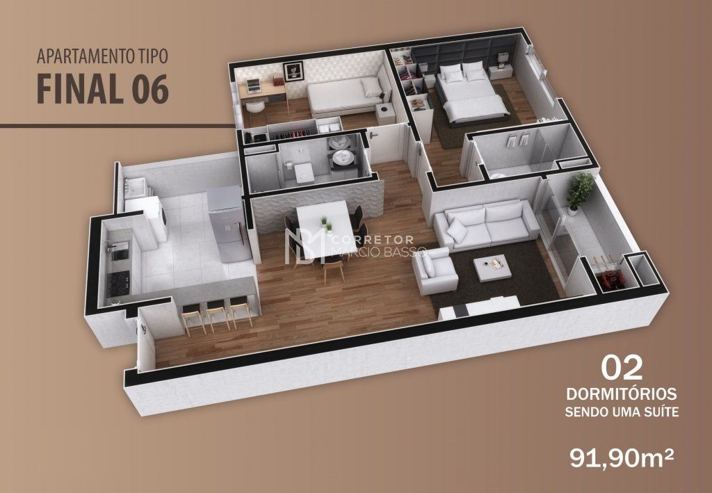 Apartamento à venda com 2 quartos, 75m² - Foto 3