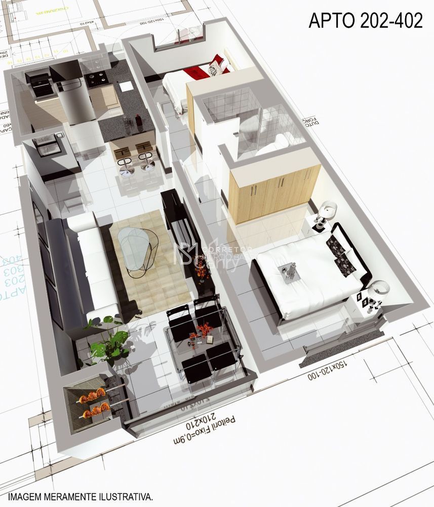 Apartamento à venda com 2 quartos, 53m² - Foto 9