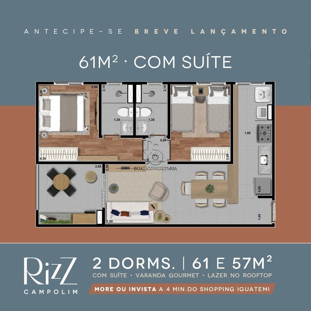 Apartamento em Parque Campolim, Sorocaba - Foto 4