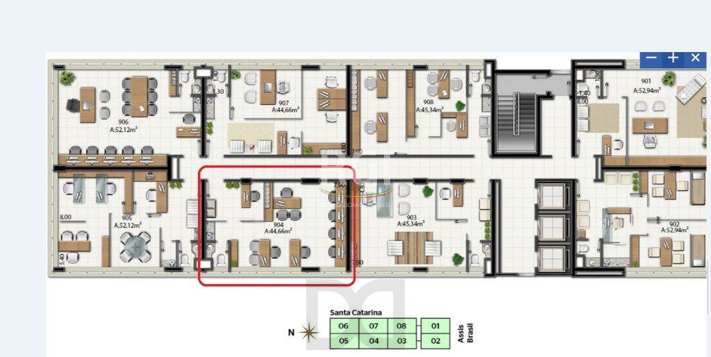 Conjunto/Sala para Venda - 44.66m², 0 dormitórios, Santa Maria Goretti — foto 6