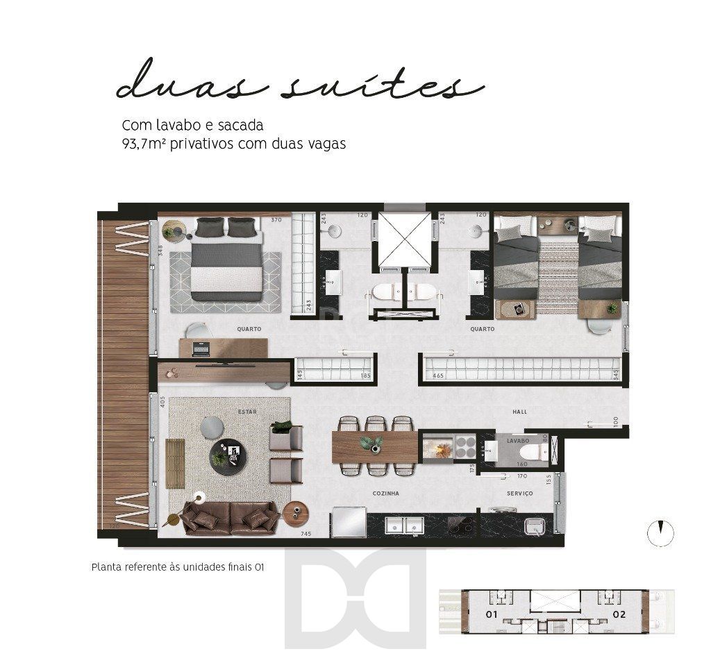 Lançamento para Venda - 93.7m², 2 dormitórios, sendo 1 suites, 2 vagas - Petrópolis — foto 2