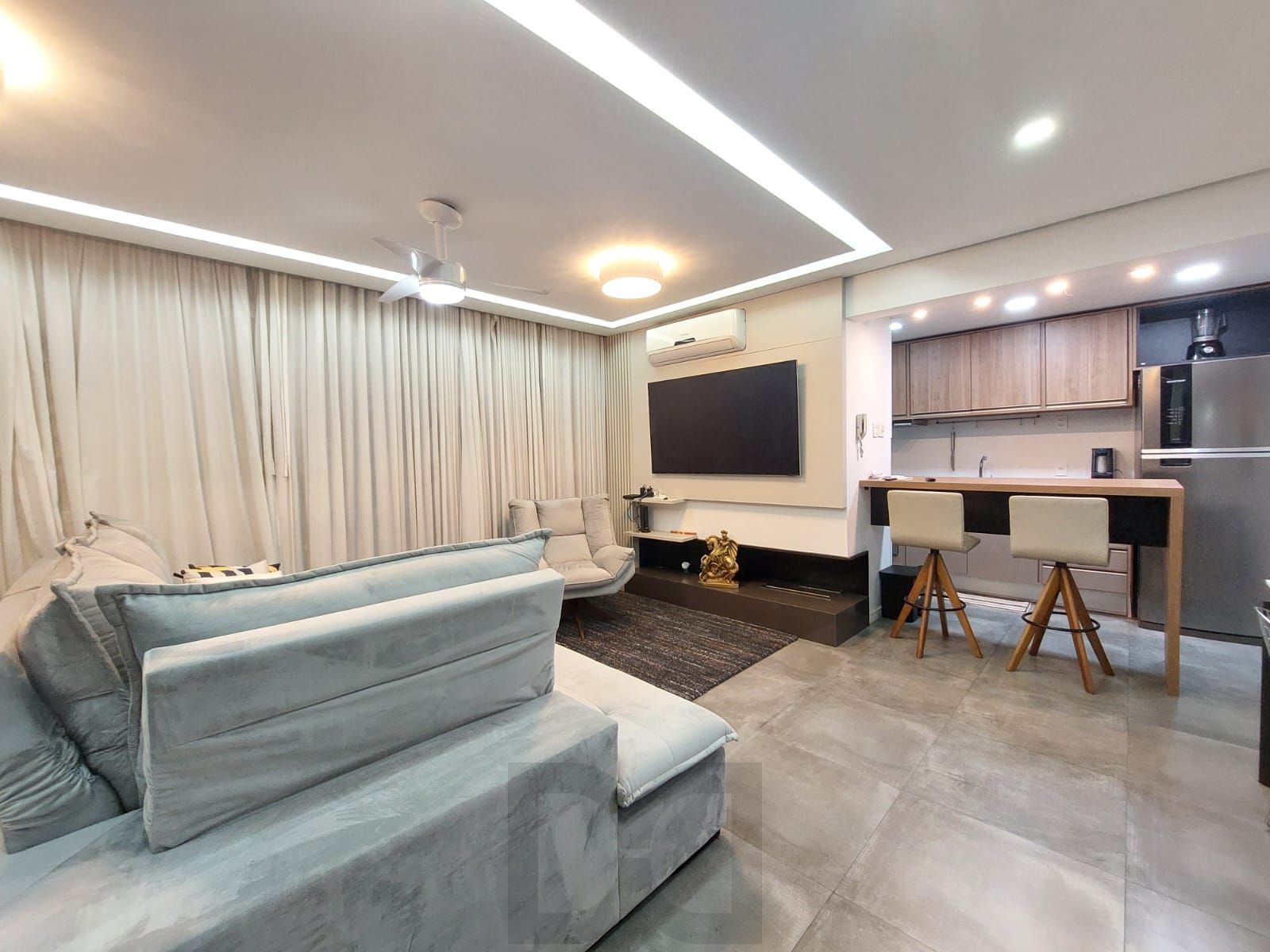 Apartamento mobiliado, 3 dormitórios tranformado em 2 com 1 suite, 75m², 1 vaga, Jardim Carvalho — foto 3