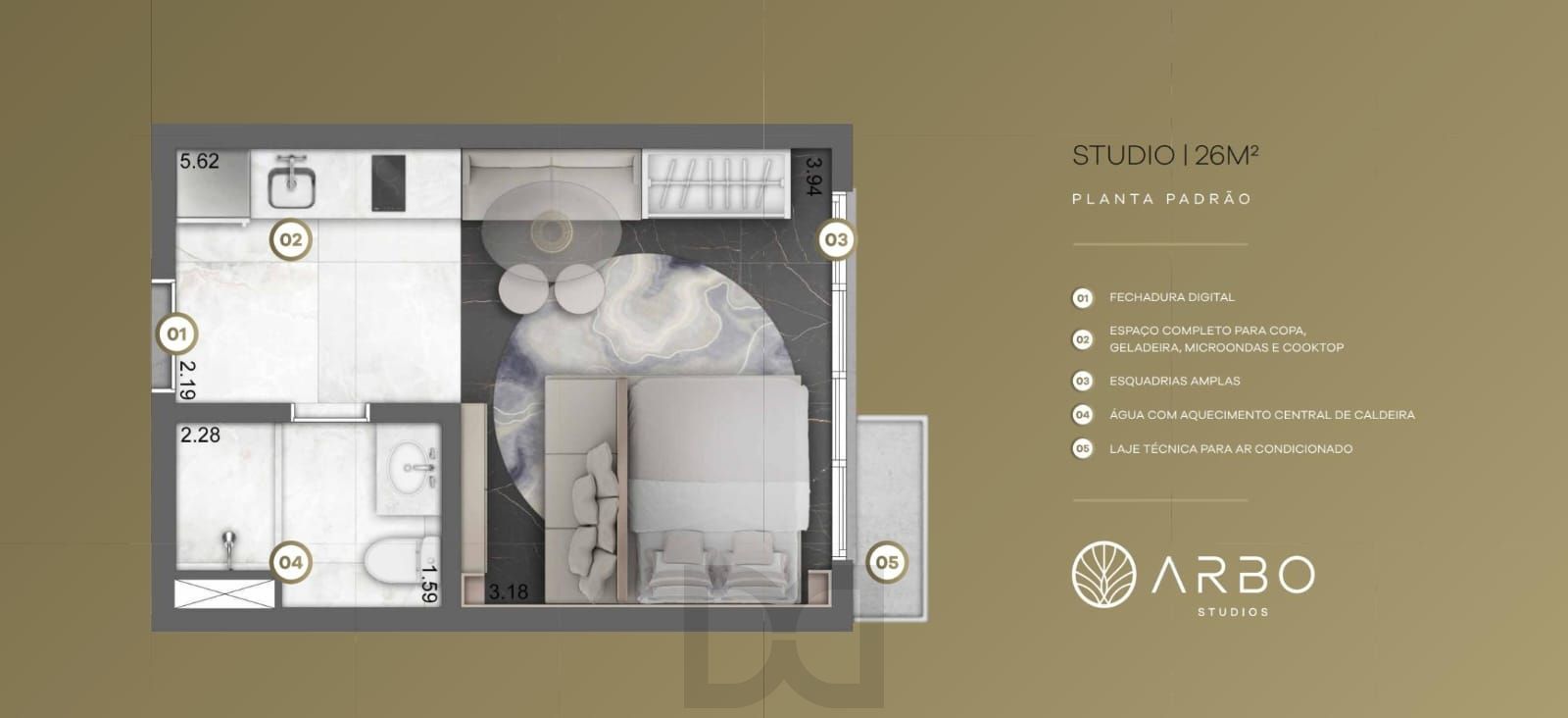 Studio no Arbo Higienópolis Empreendimento Cyrela — foto 11