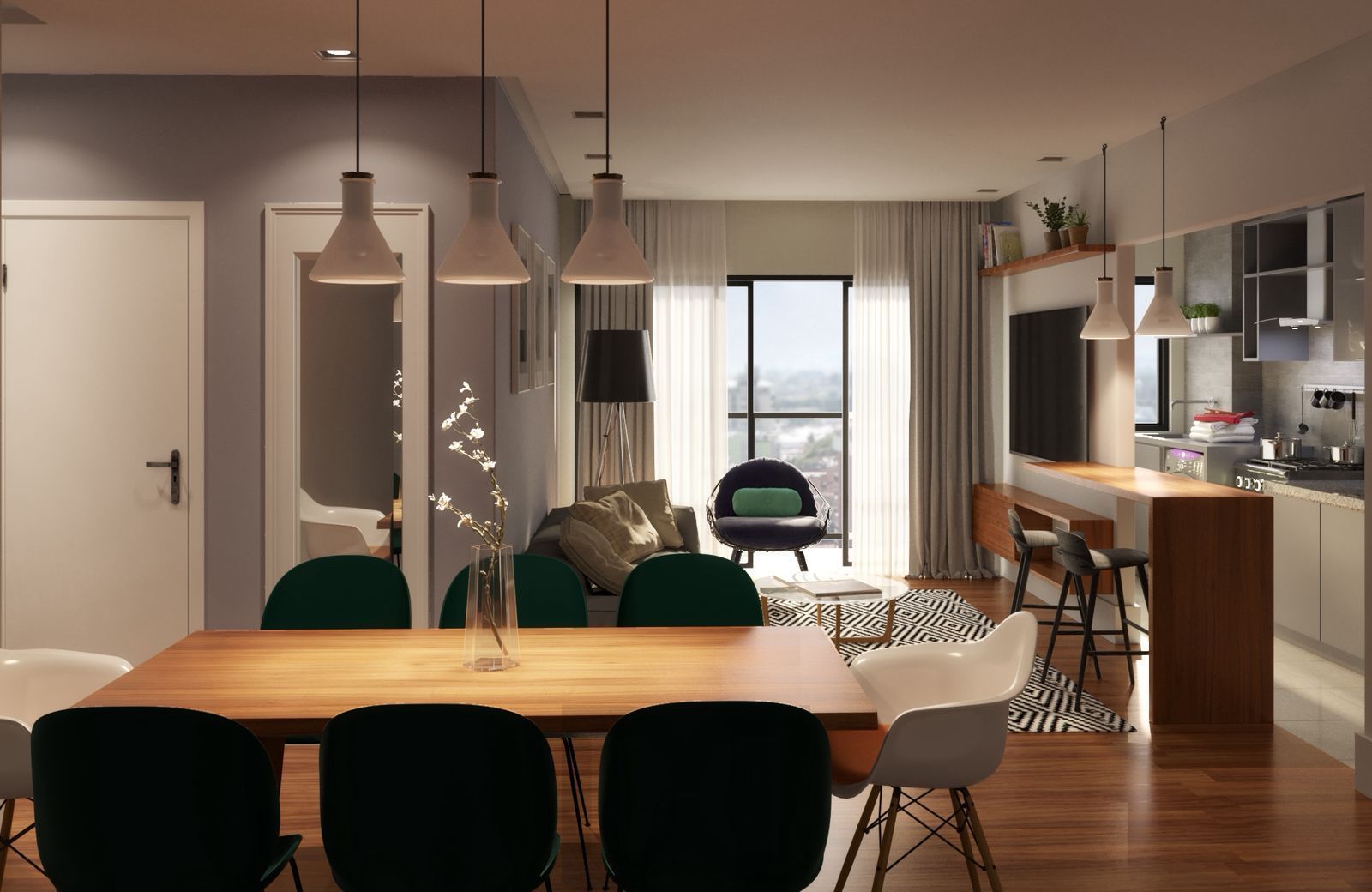 Vende-se apartamento com 2 quartos (1 suíte), 69,37m² e 1 vaga - Bela Vista — foto 3
