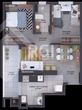Apartamento para Venda - 49.58m², 2 dormitórios, 1 vaga - Rio Branco — foto 14