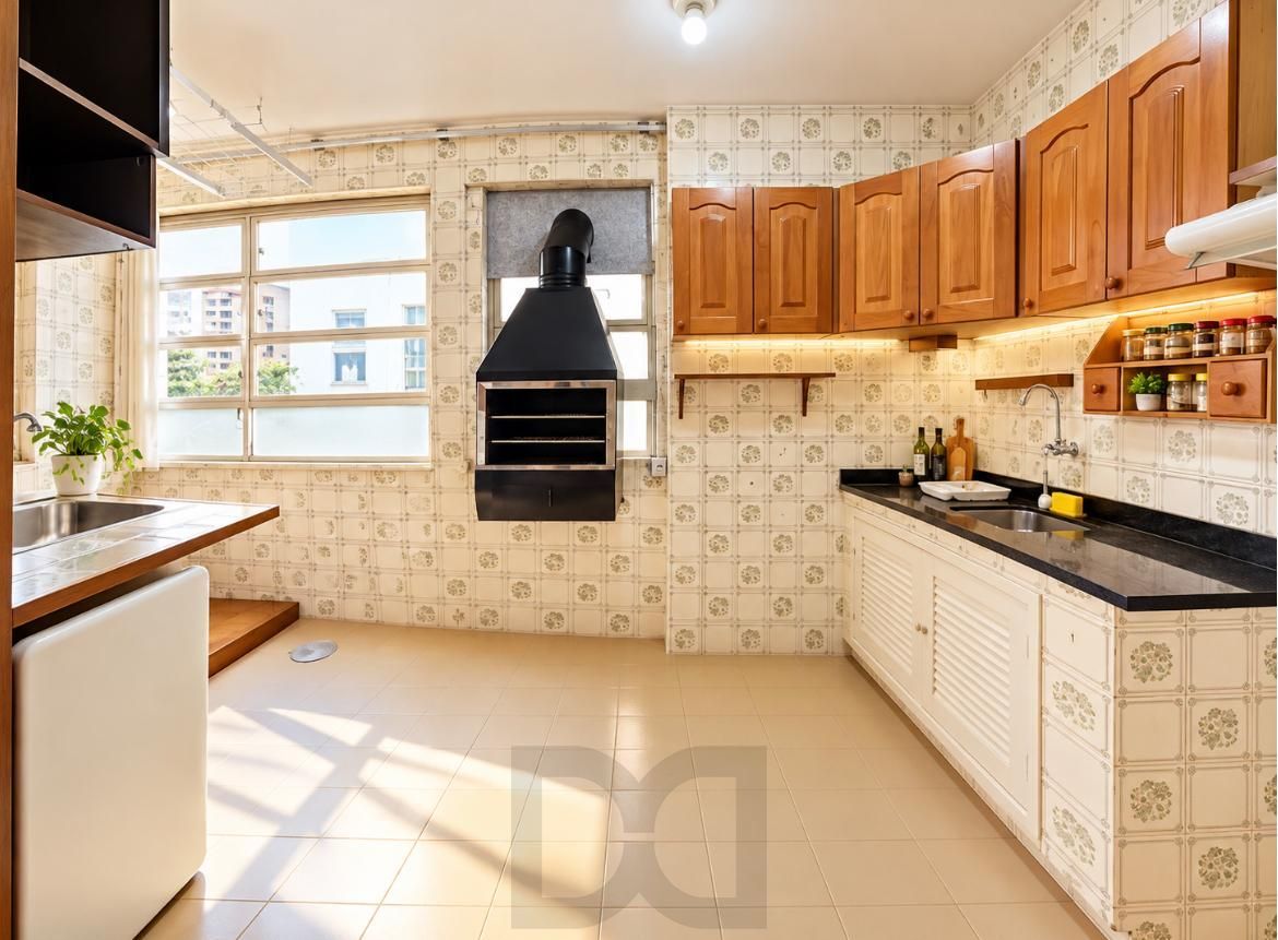 Cozinha com Area de Serviço Churrasqueira.