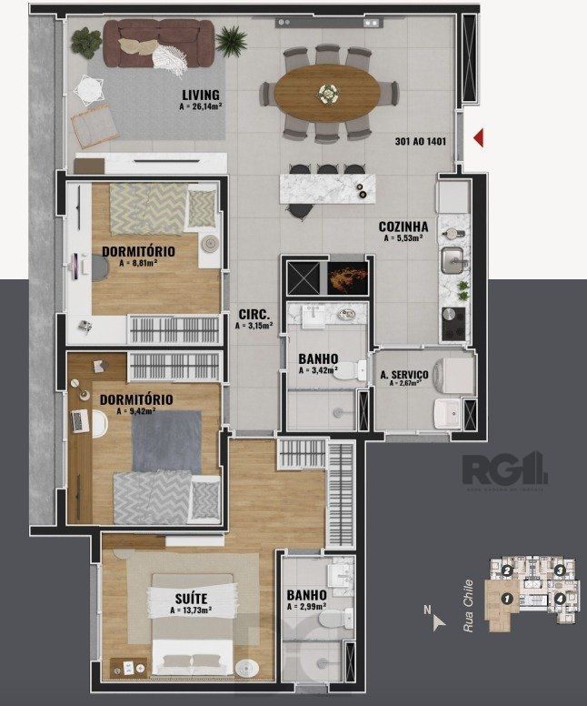 Apartamento a venda .Novo, 3 Dormitórios(suíte) no Bairro Jardim Botânico. — foto 15