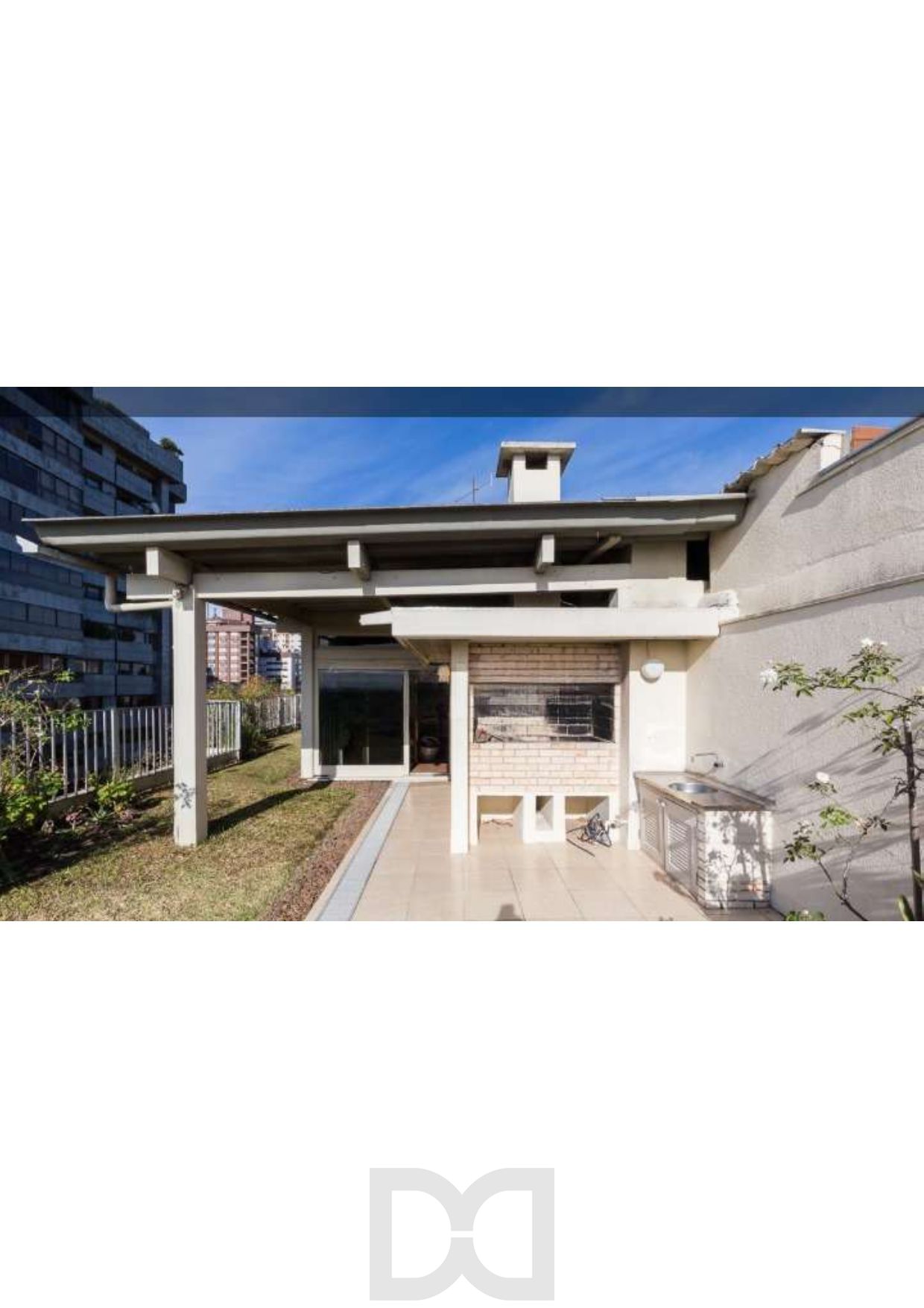 Terraço com espaço churrasco