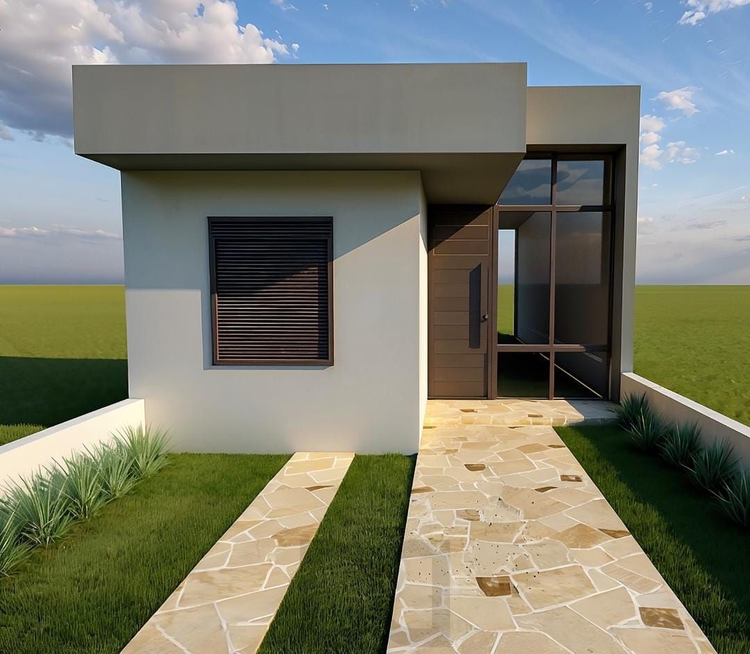 Casa nova térrea 2 dormitórios com suíte e pátio - em construção. — foto 1