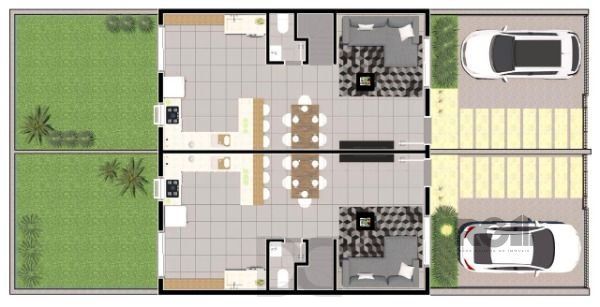 Casa em Porto Alegre, no bairro Campo Novo, com 3 dormitório(s), e 3 banheiros, à venda. — foto 2