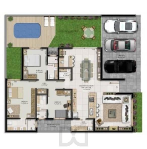 Exclusiva Casa Térrea com 3 Suítes em Condomínio Privativo no Bairro Guarujá — foto 5