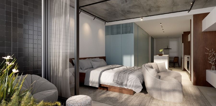 Apartamento Novo, studio grande com 41,28m² privativos, churrasqueira, vista junto ao parcão e zafari cabral — foto 7